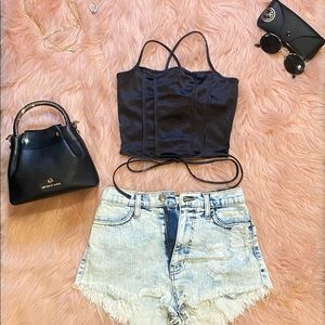 Divided (H&M) Black crop top